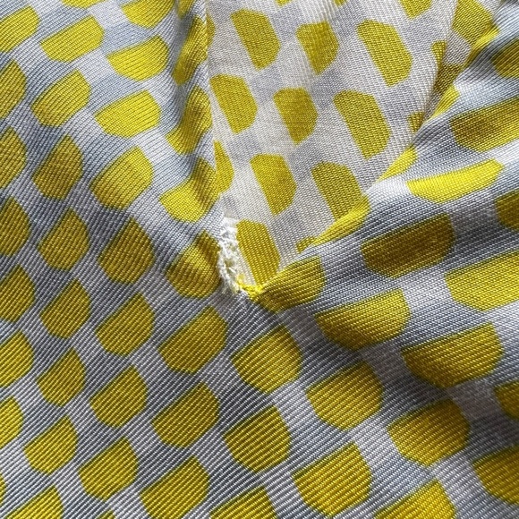 Boden Blouse Women's Size 12R Carey Yellow Geometric Long Sleeve Silk Boho Top - Picture 15 of 15